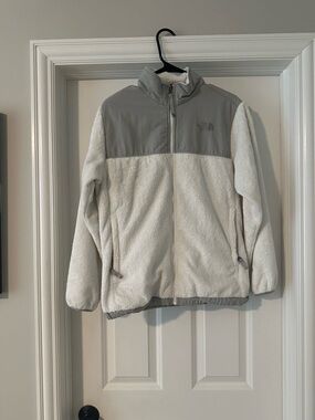 The North Face Osito Jacket in White and Light Gray